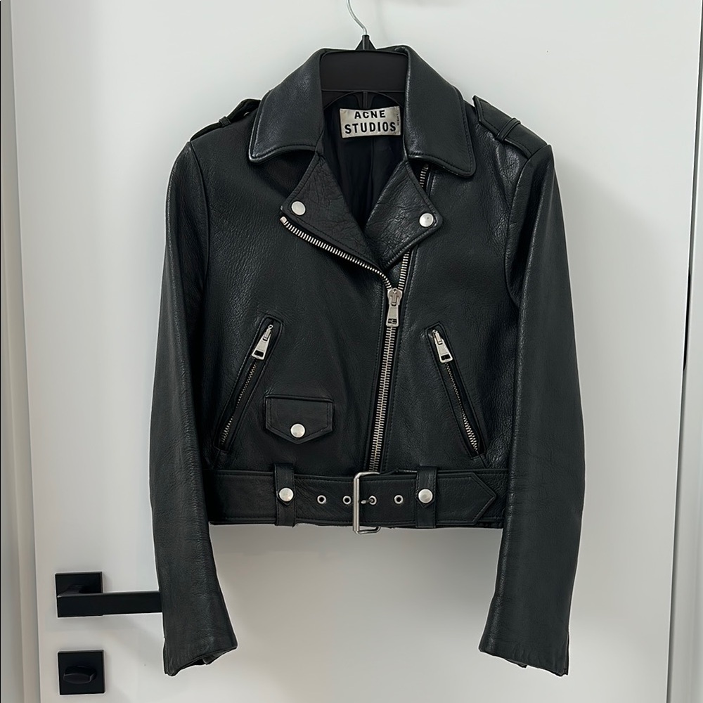 Acne Black Leather Jacket